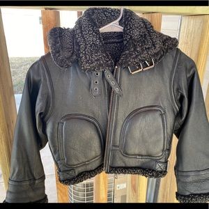 Wilson leather kids motorcycle jacket